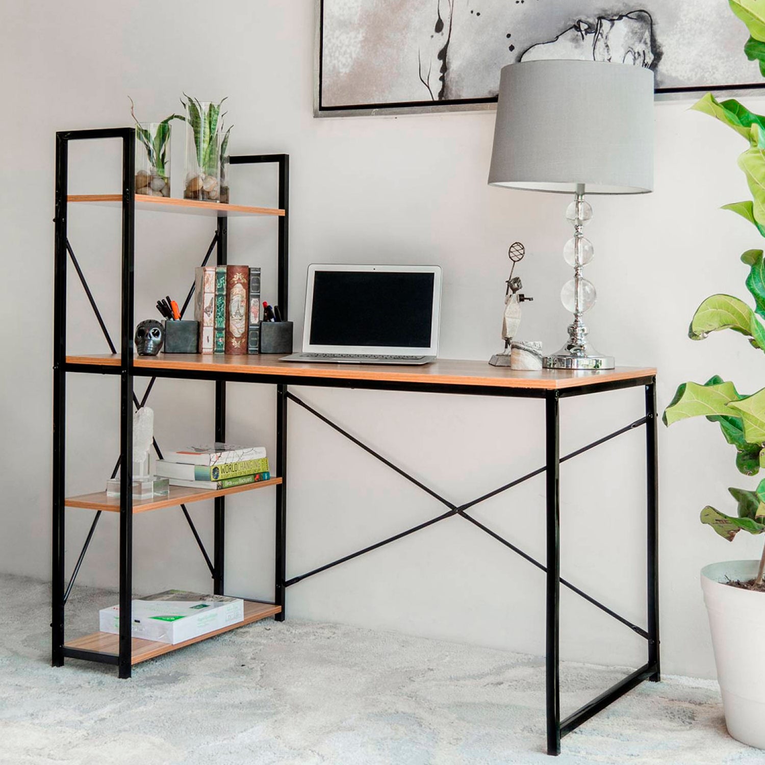 Escritorio Repisas estilo Moderno minimalista