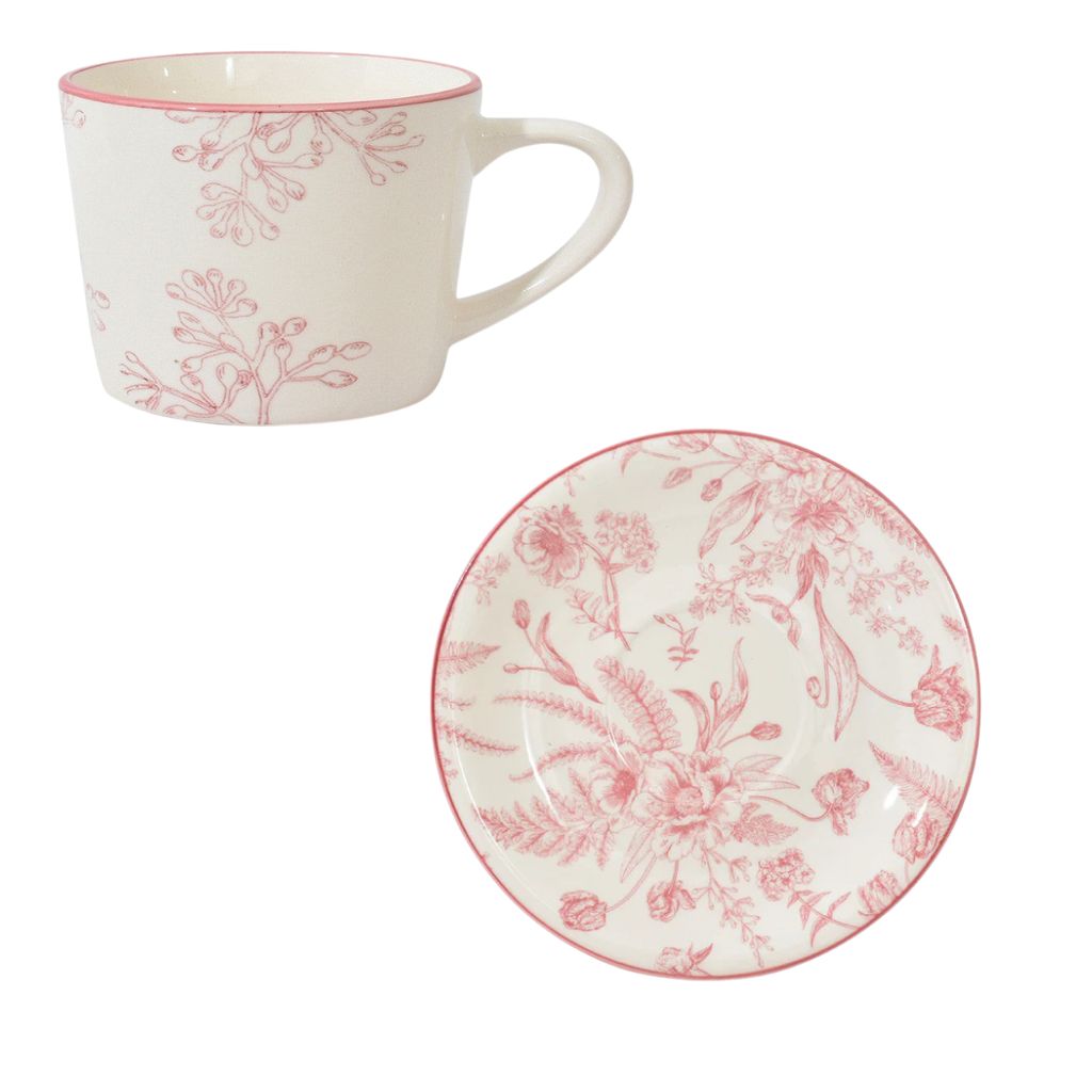 Juego de Tazón y platillo para 6 personas Rose