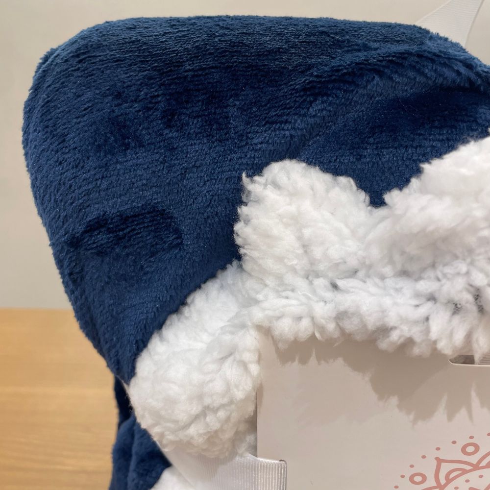 Manta Sherpa Fleece Azul Oscuro – Abrigo y Estilo Aterciopelado