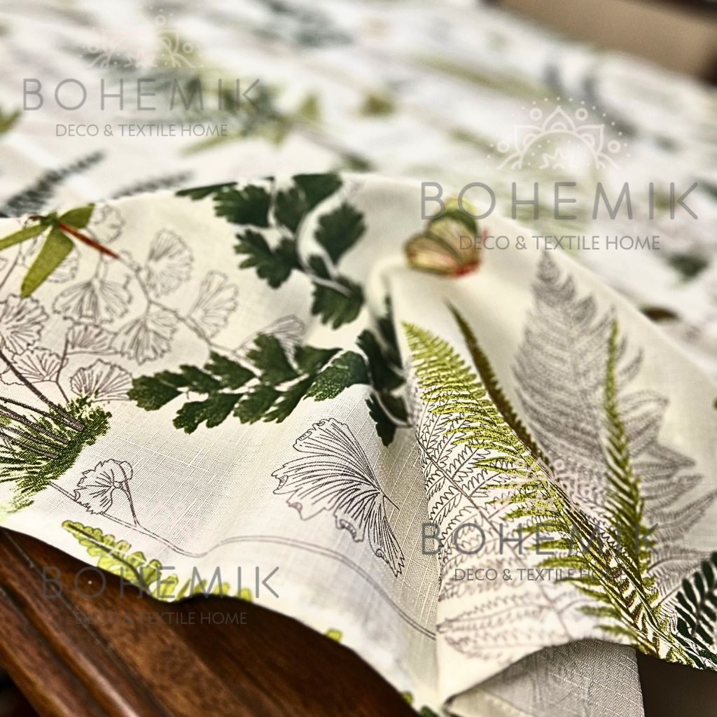 Mantel Rectangular Botánica con Estampado Helechos – Estilo Natural para Comedores con Personalidad