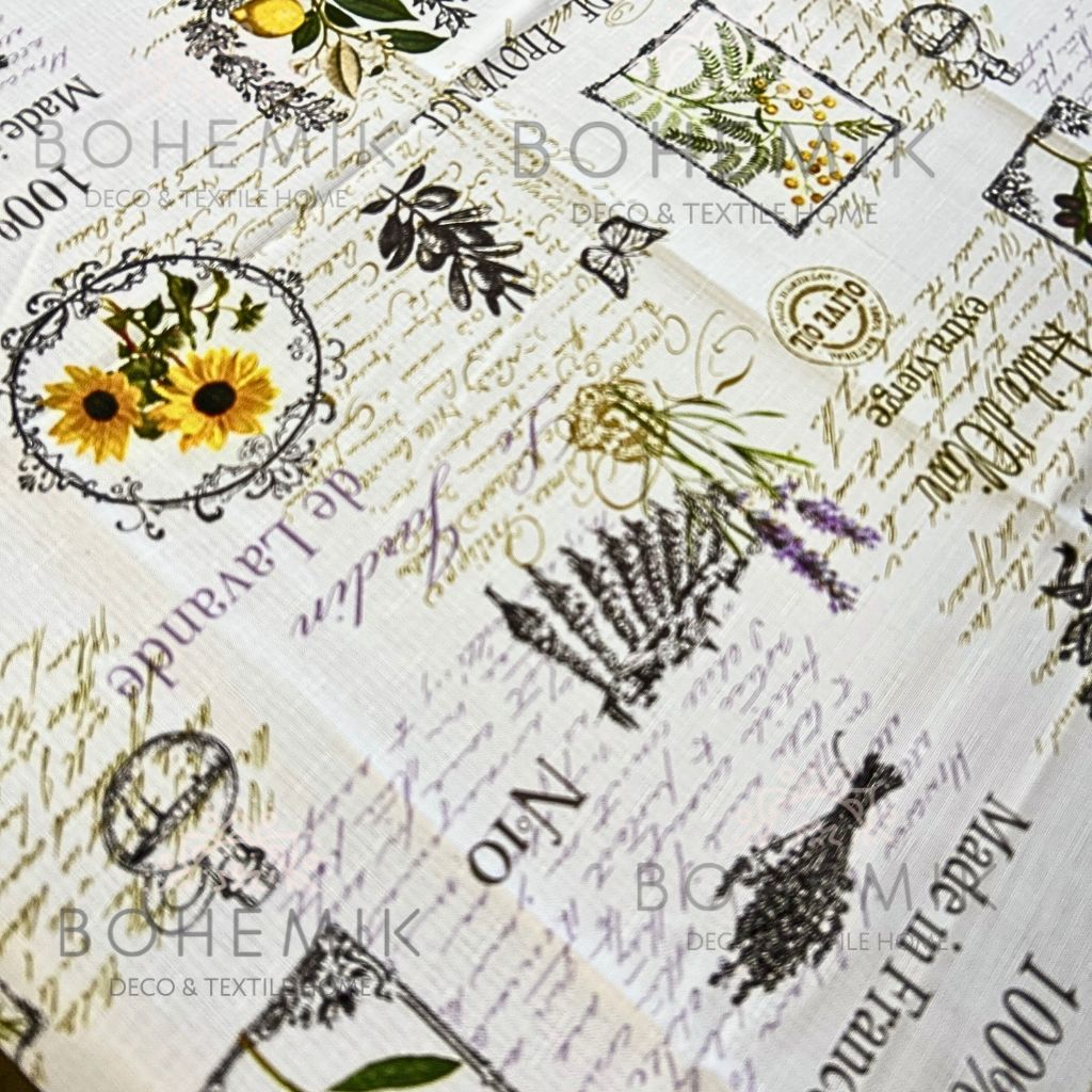 Mantel Rectangular Provenzal con Estampado de Olivo y Girasoles – Encanto Campestre para tu Mesa