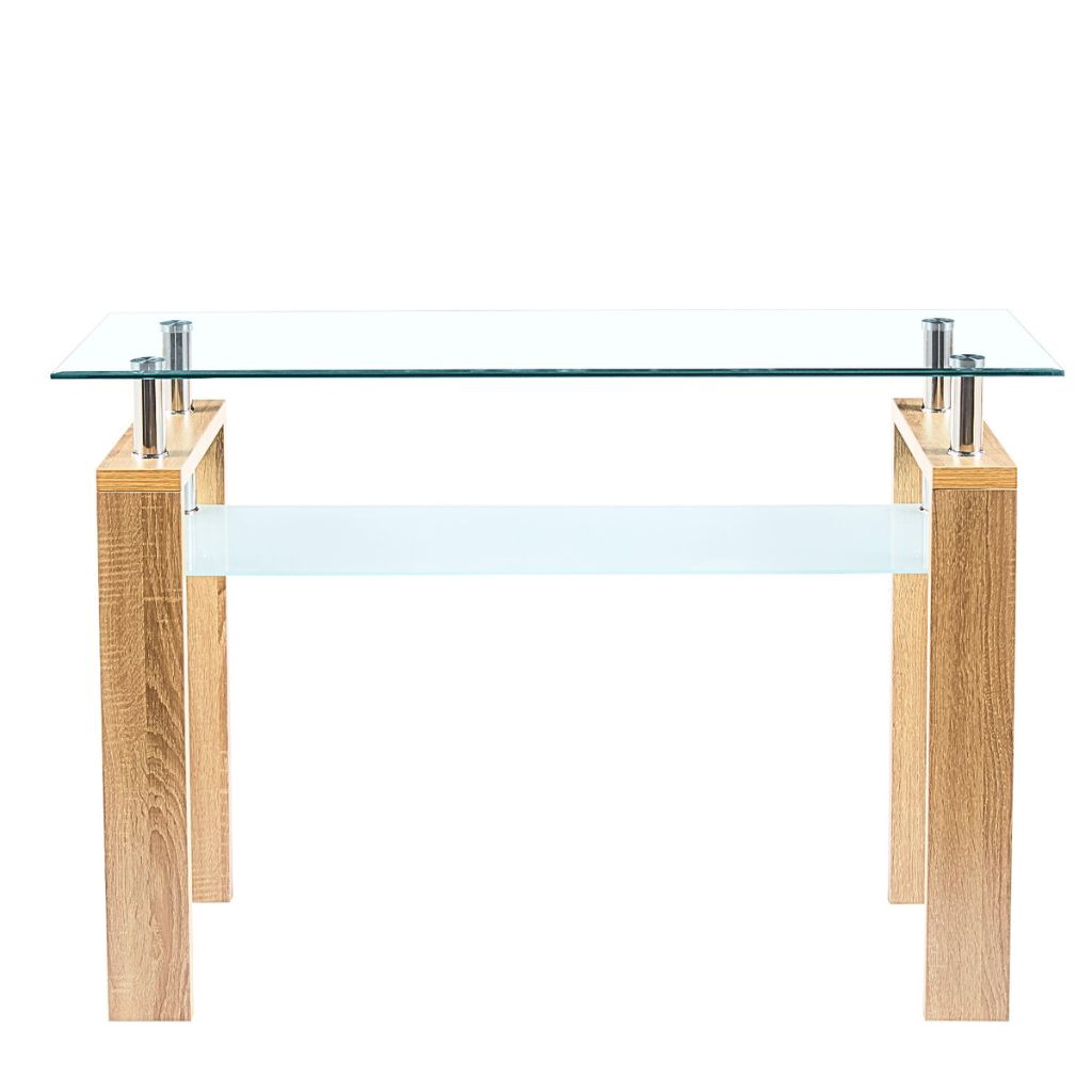 Mesa de Arrimo Rectangular de Vidrio