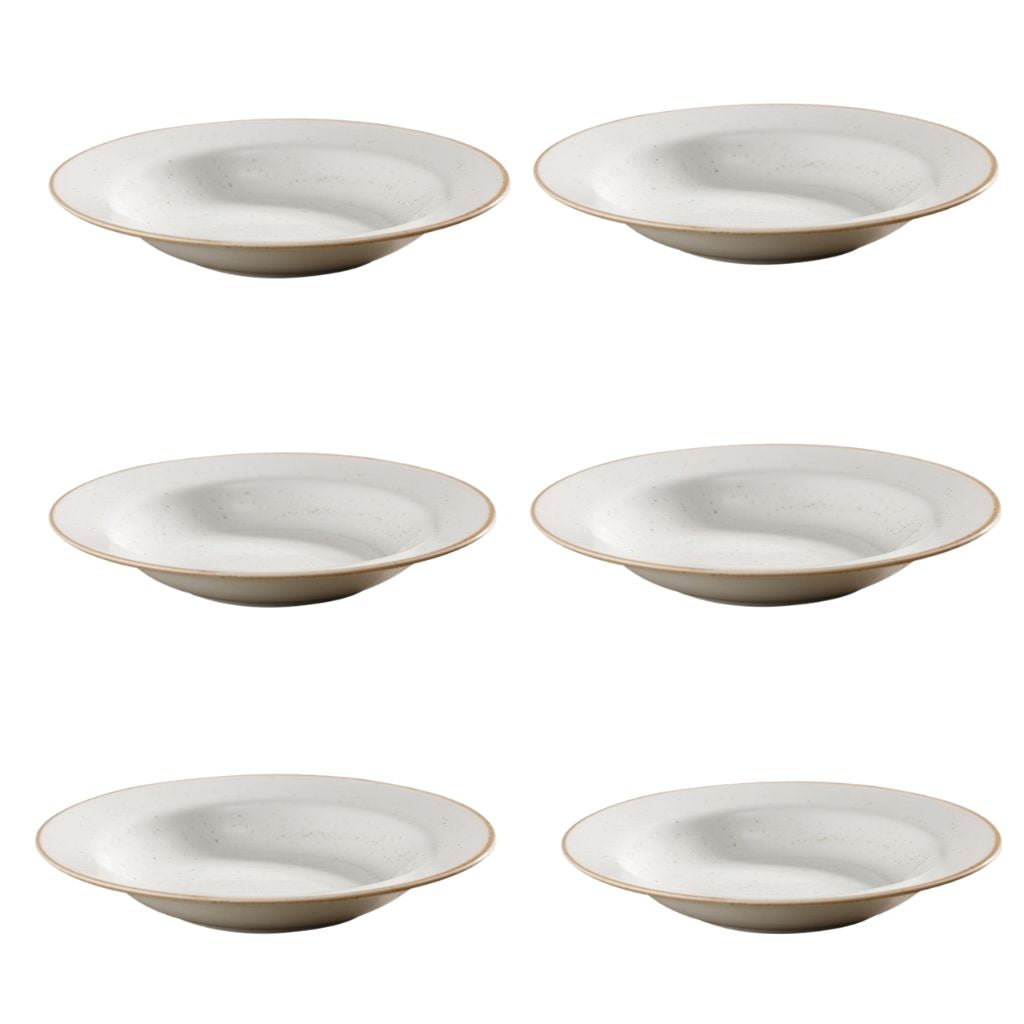 Set de Platos Blanco/Beige Artisan 17,3 cm, 28 cm y 23 cm
