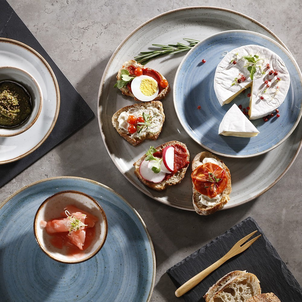 Sets de Platos Artisan en Porcelana Azul/Mar Artisan – 17,3 cm, 20,3 cm, 23 cm y 28 cm