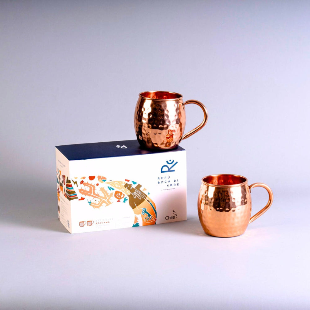 Set 2 Mug Cobre Martillado