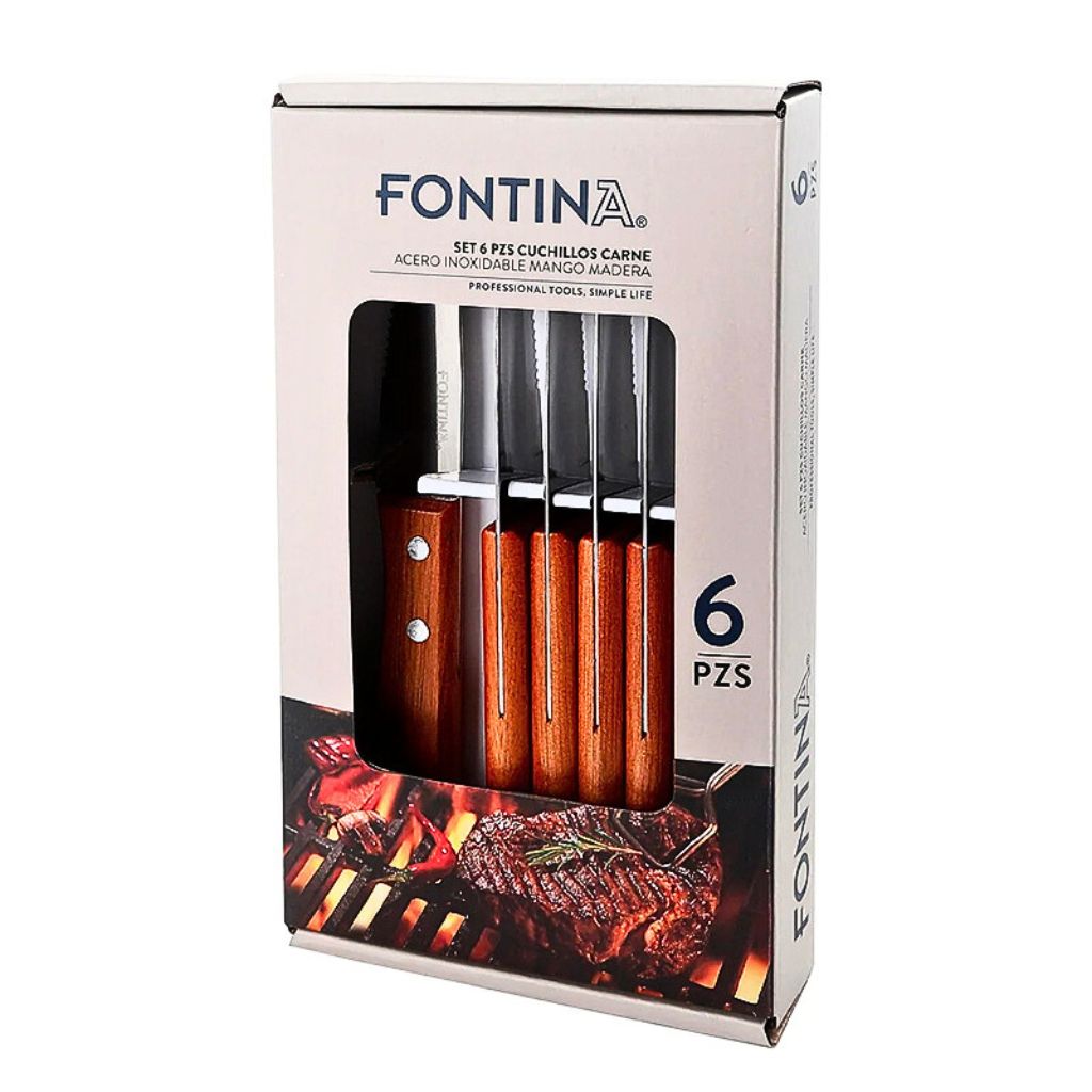 Set 6 Cuchillos Carnes  Fontina