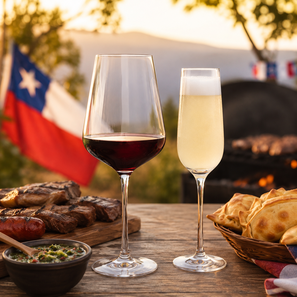 Set Brindis Dieciochero Bekaa con Copas de Vino 650 ml y Espumante 214 ml