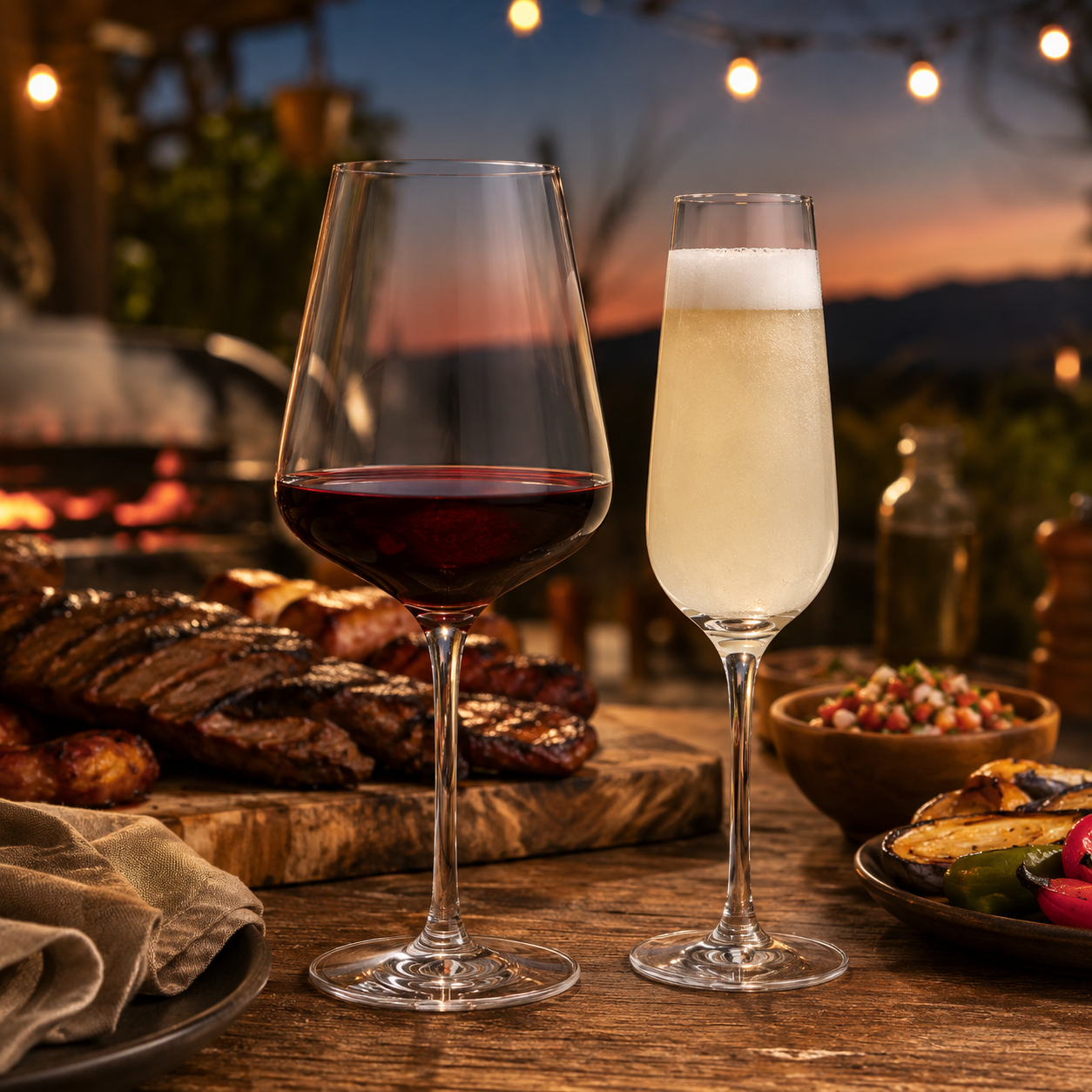 Set Brindis Dieciochero Bekaa con Copas de Vino 650 ml y Espumante 214 ml