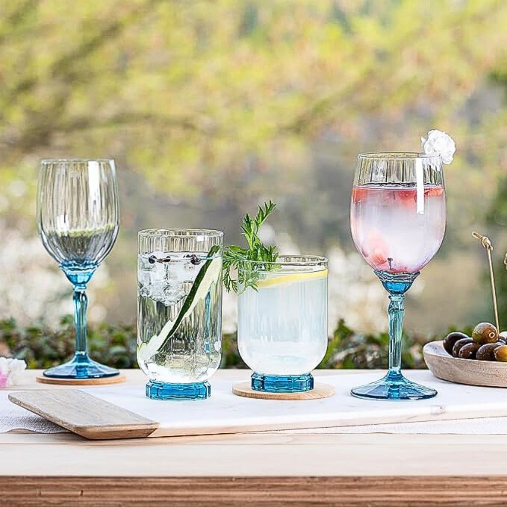 Set de 6 Copas de vino blanco florian azul Bormioli Rocco 389 ml