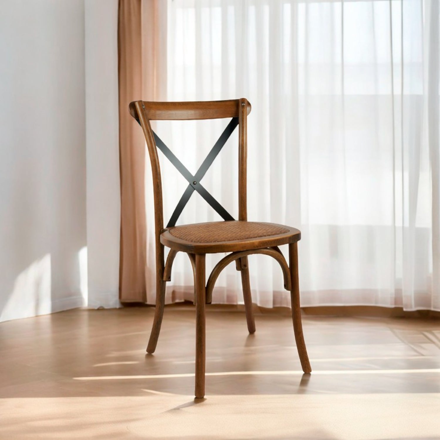 Silla Crossback Madera Rattan
