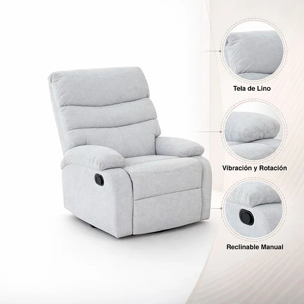 Bergere Sillón Bjorny Gris Claro