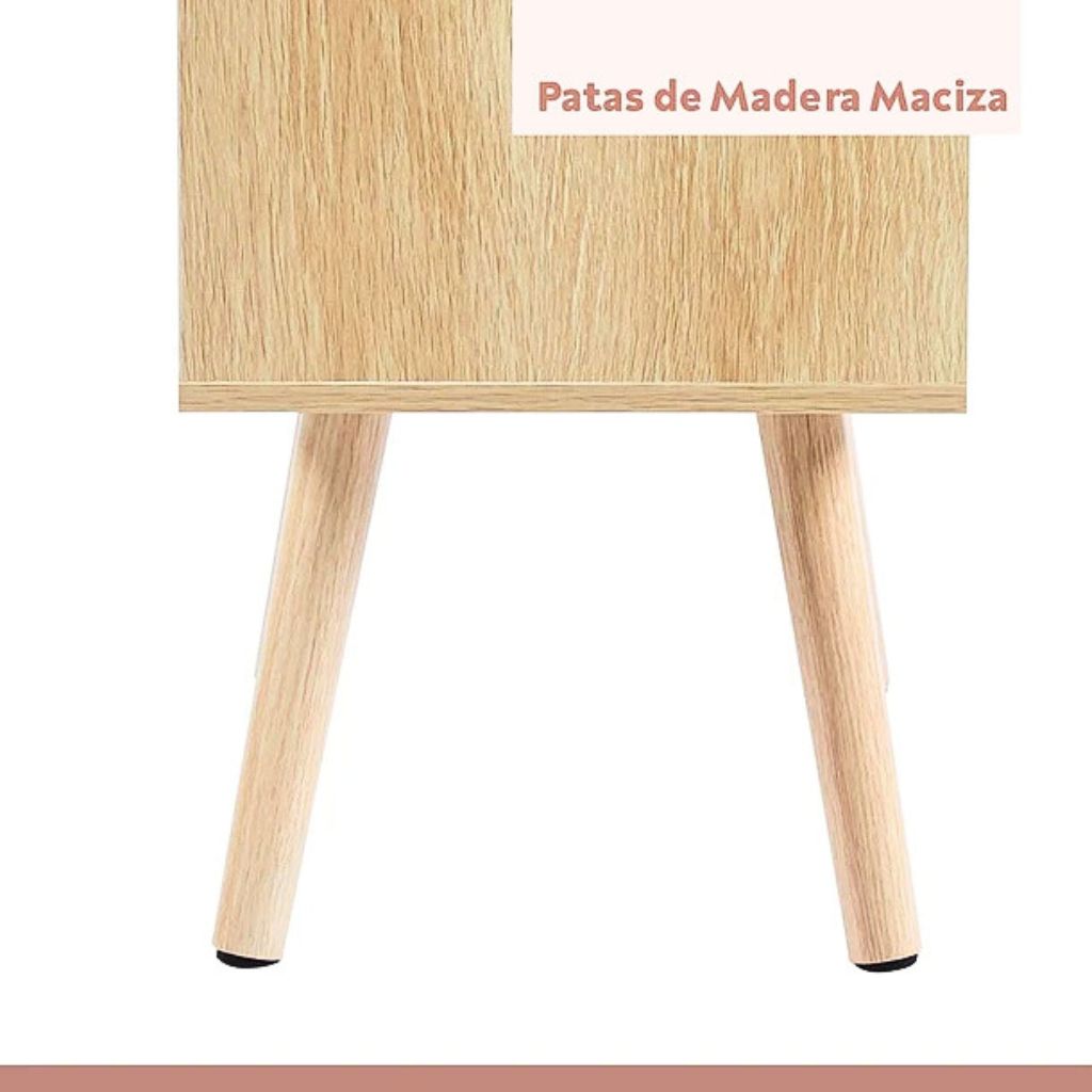 Velador con cajón y espacio adiconal