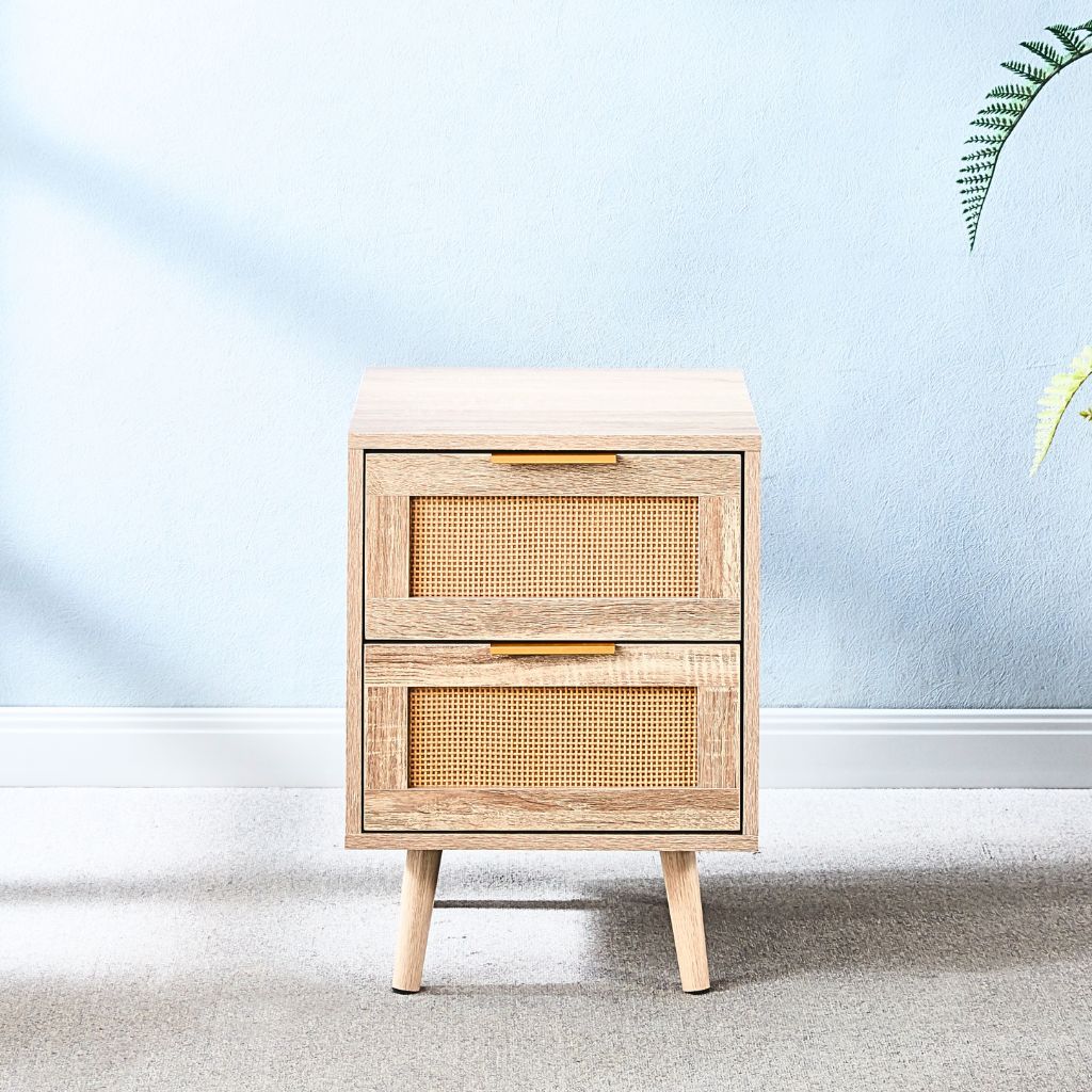 Velador Rústico doble cajón