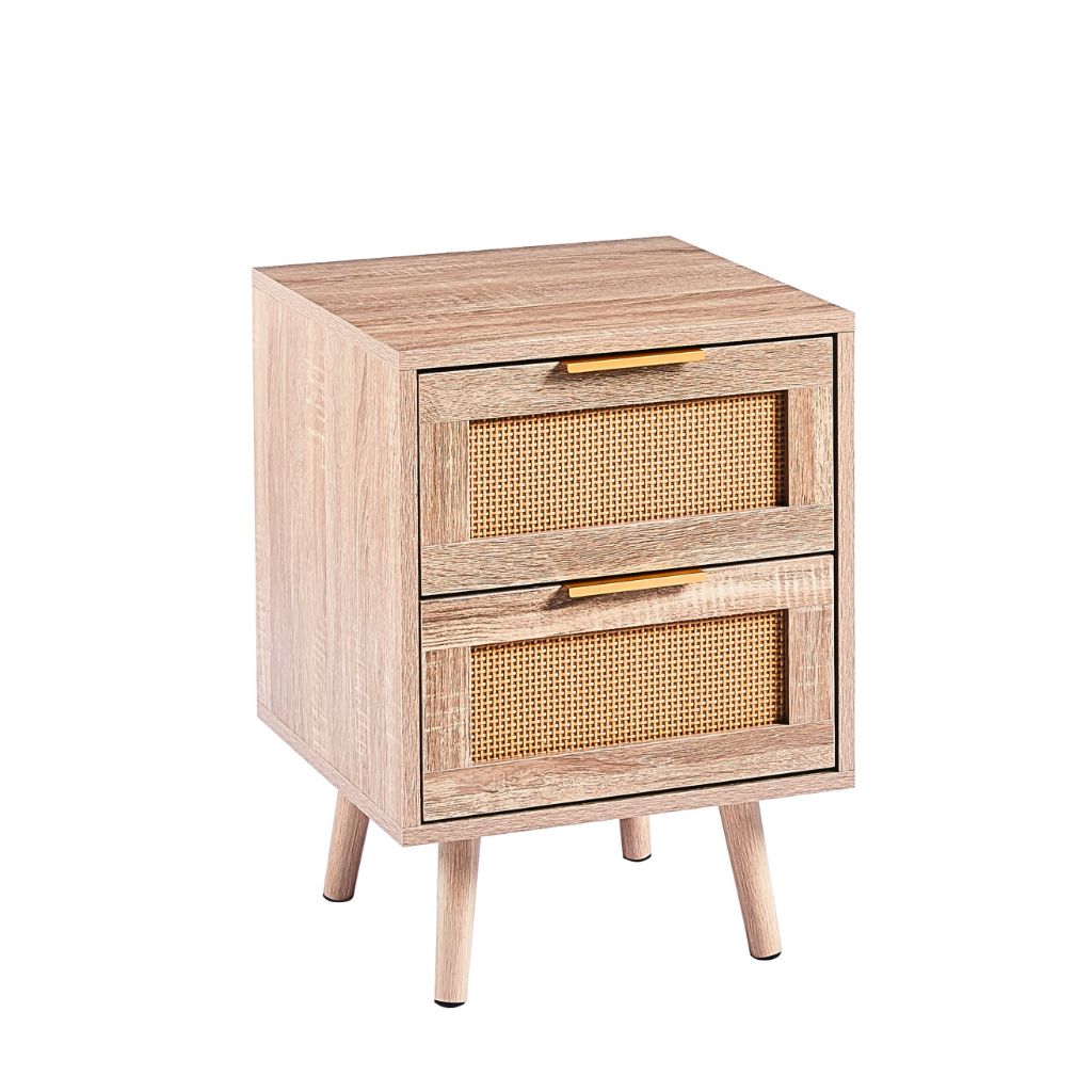 Velador Rústico doble cajón