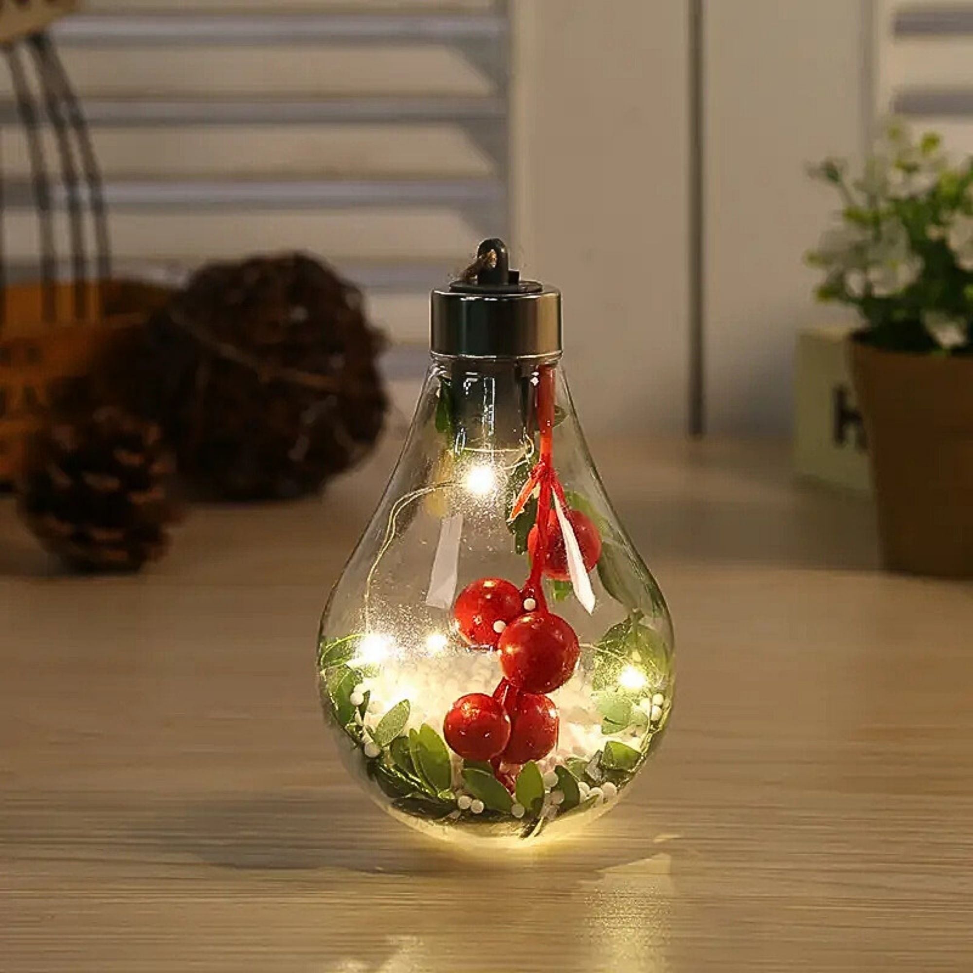 Pack de 4 Adornos colgantes Luminosas de Navidad