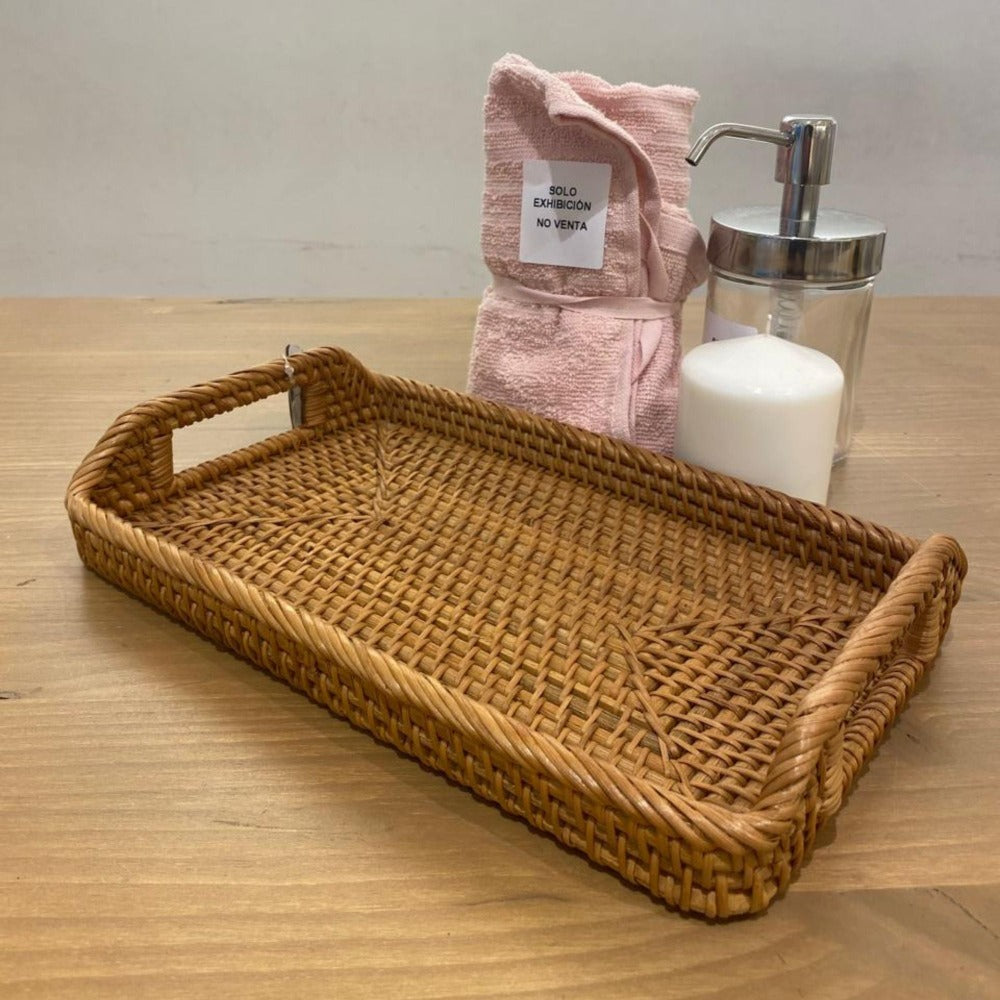 Set Baño Toalla visita royal Touch Floral con Bandeja Elsa