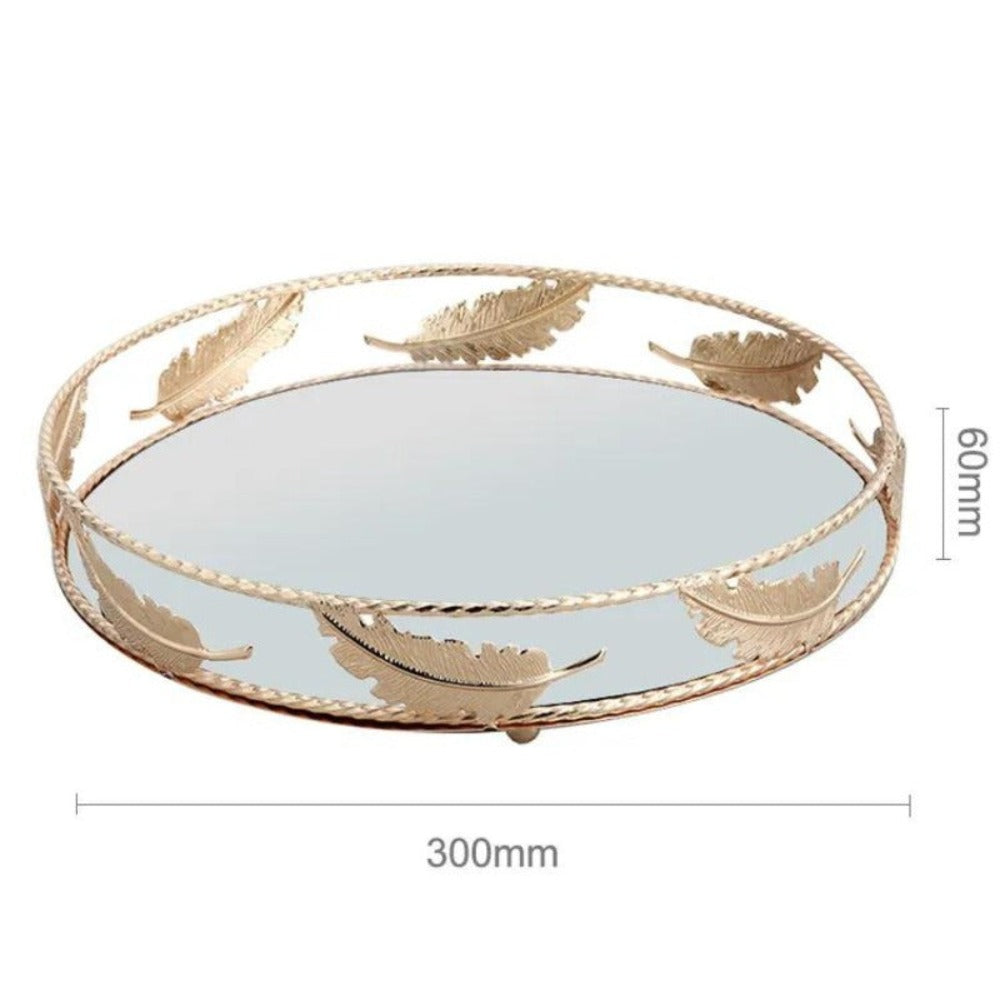 Bandeja Hojas Doradas 30 cm