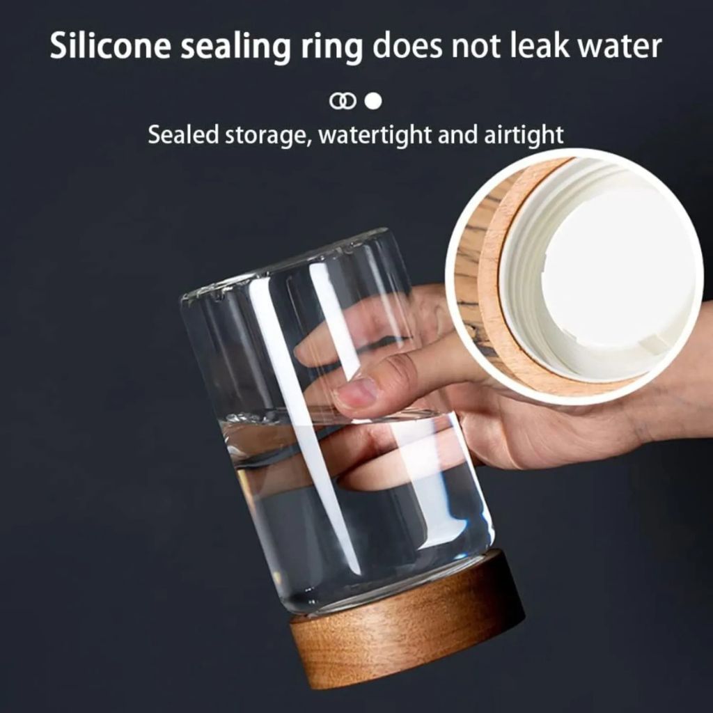 Set de 3 Frascos de Vidrio con tapa de Madera 750 ml