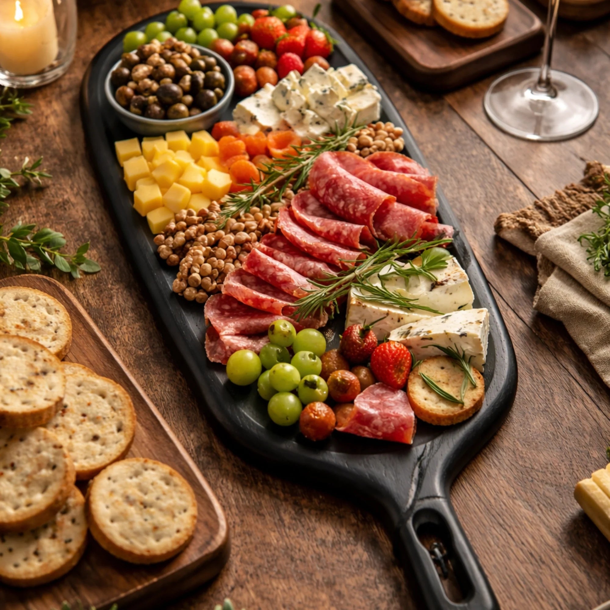 Set Pebre Chileno con Mortero, Alcuza, Ensaladeras Bella y Tabla Coquinaria