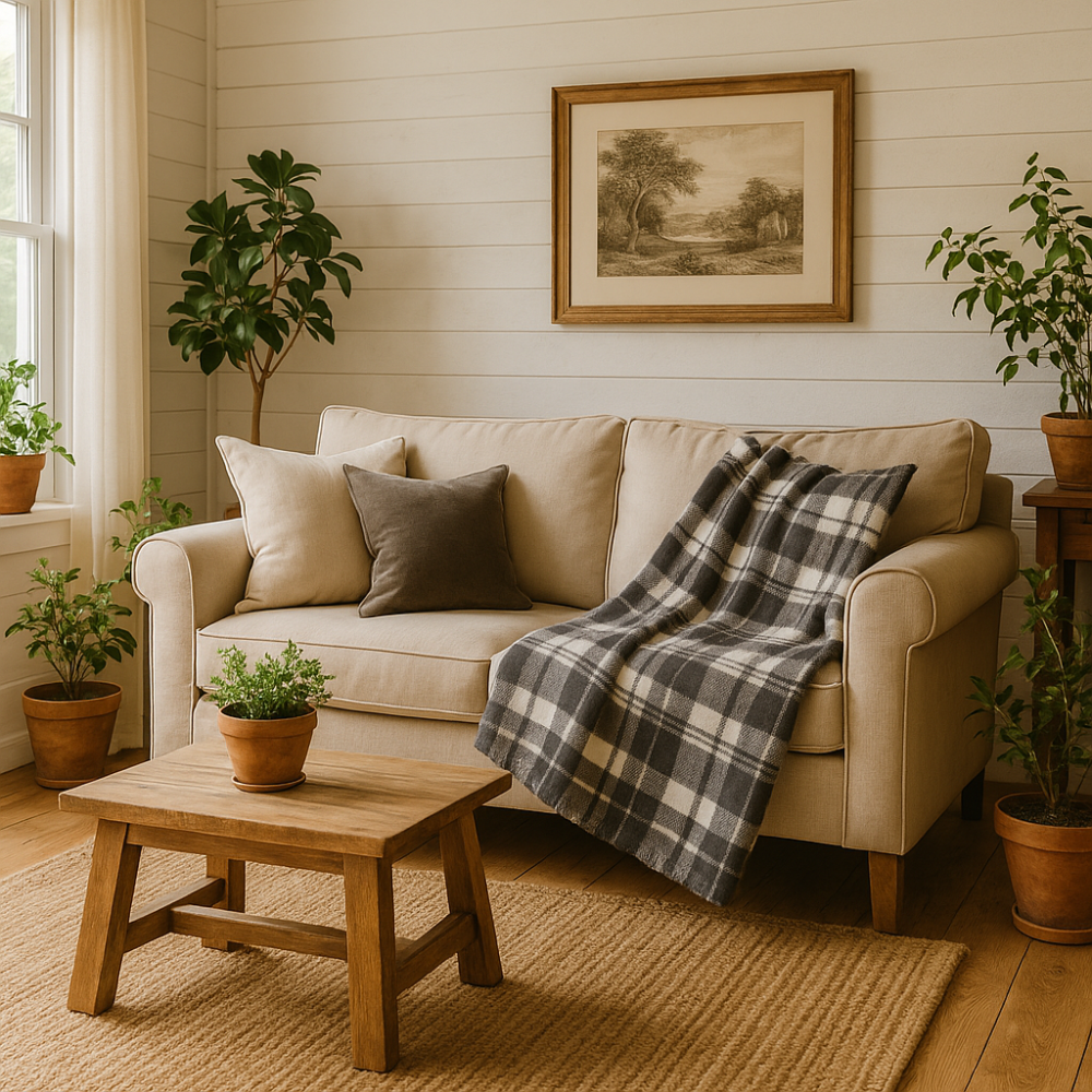 Manta Soft Tartan Gray – Elegancia Clásica y Suavidad Atemporal
