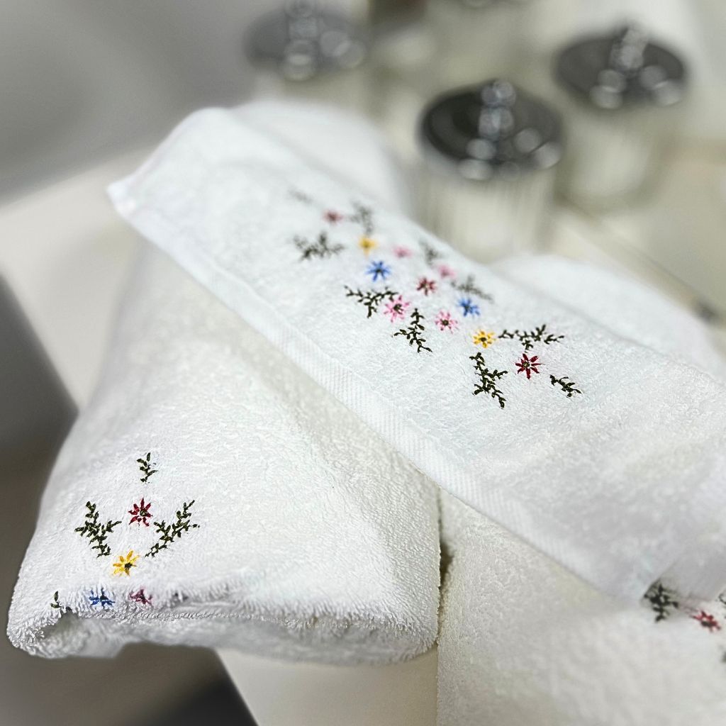 Set Baño & Spa Royal Touch Floral Azzurro