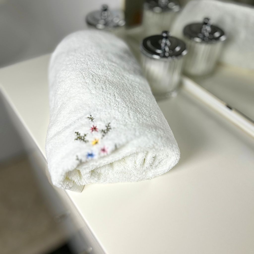 Set Baño & Spa Royal Touch Floral Azzurro