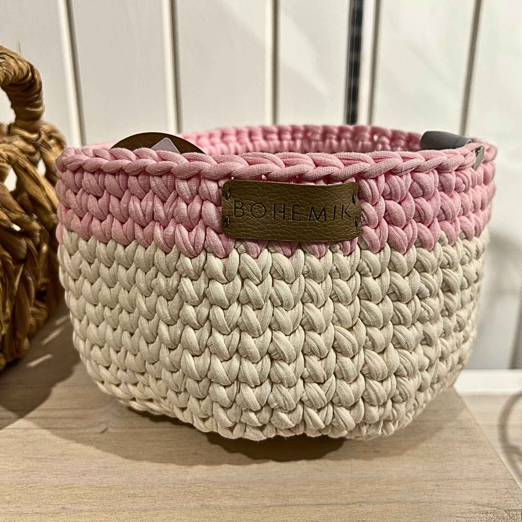 Cesta Milo tejida a mano  13 cm x 20 cm