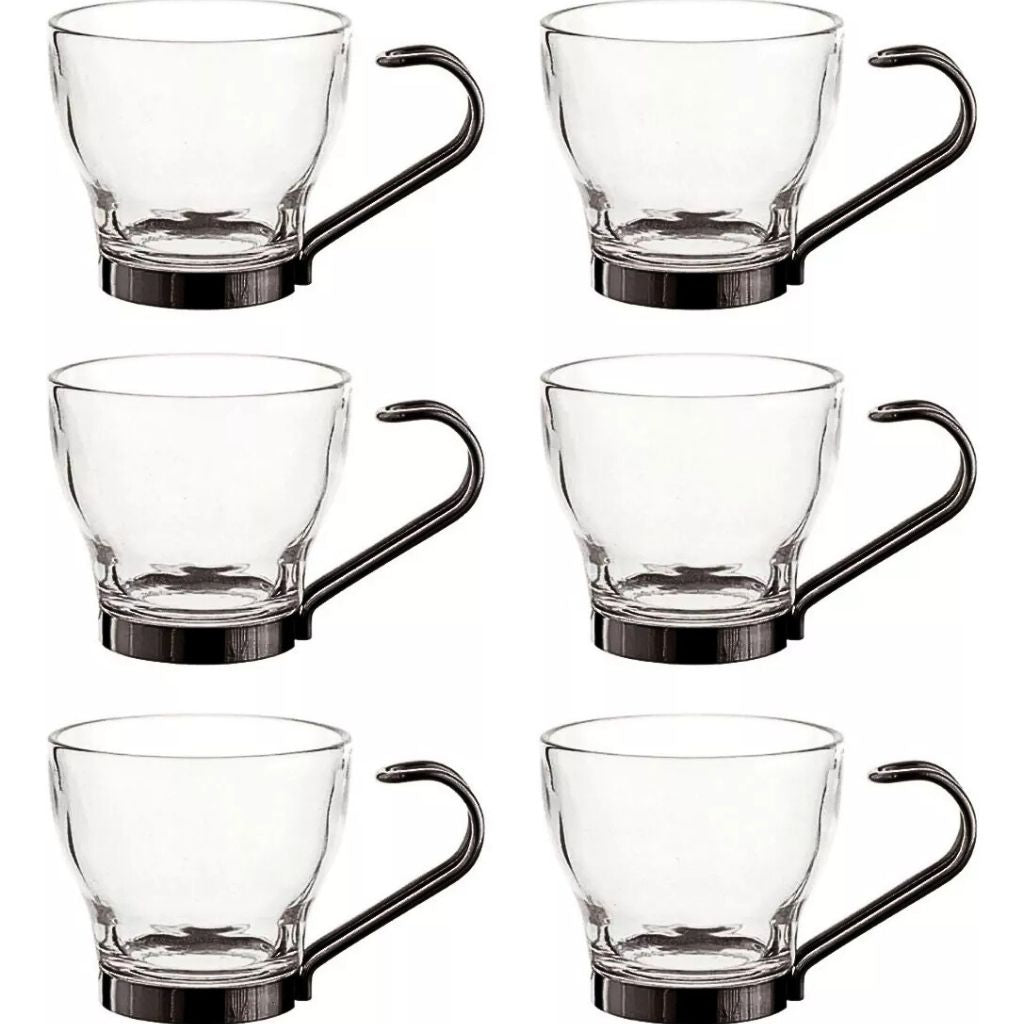 Set de 6 Tazas de Café 100 ml Vidrio Templado Allegra
