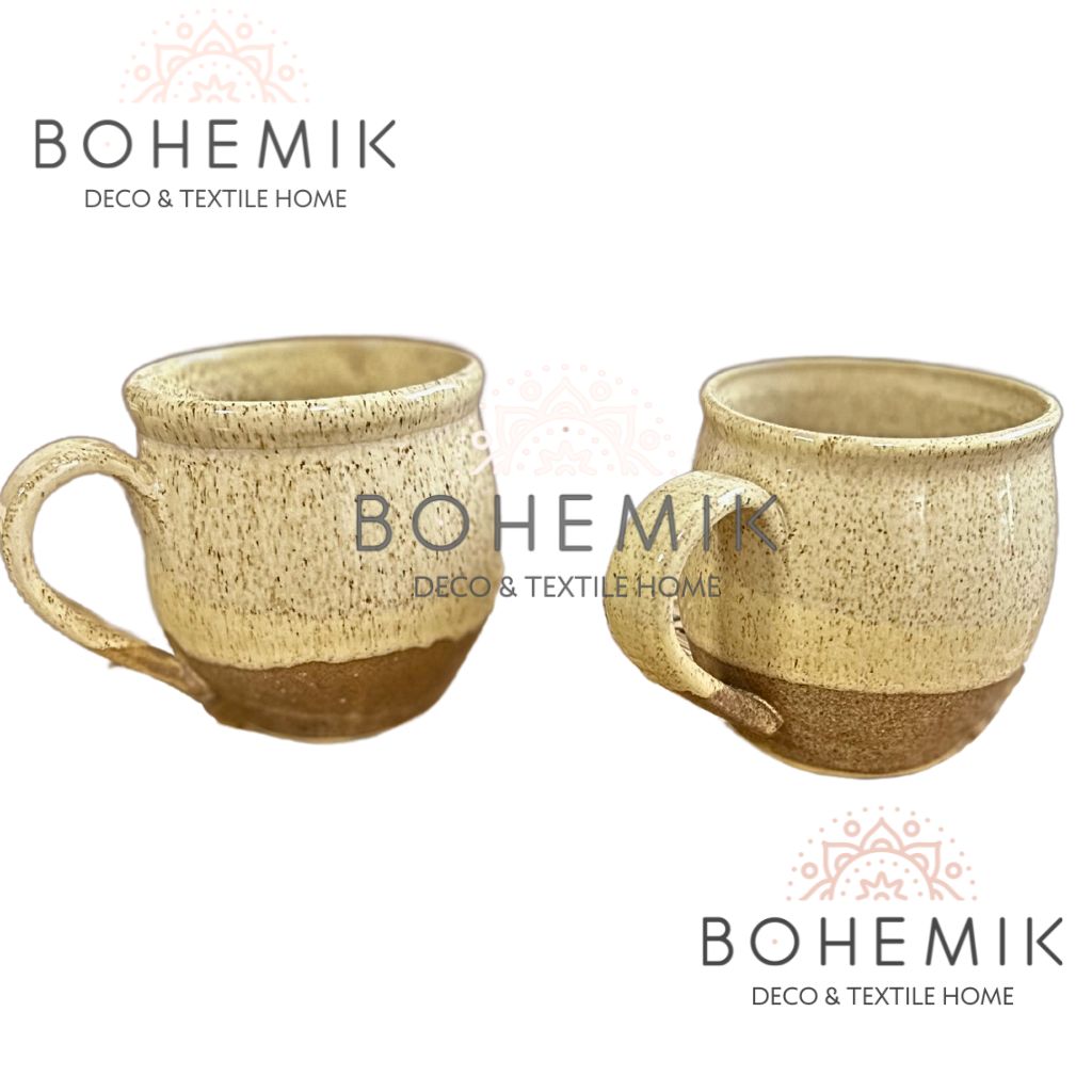 Set 2 Mug color Beige Tierra Ceramica Gres