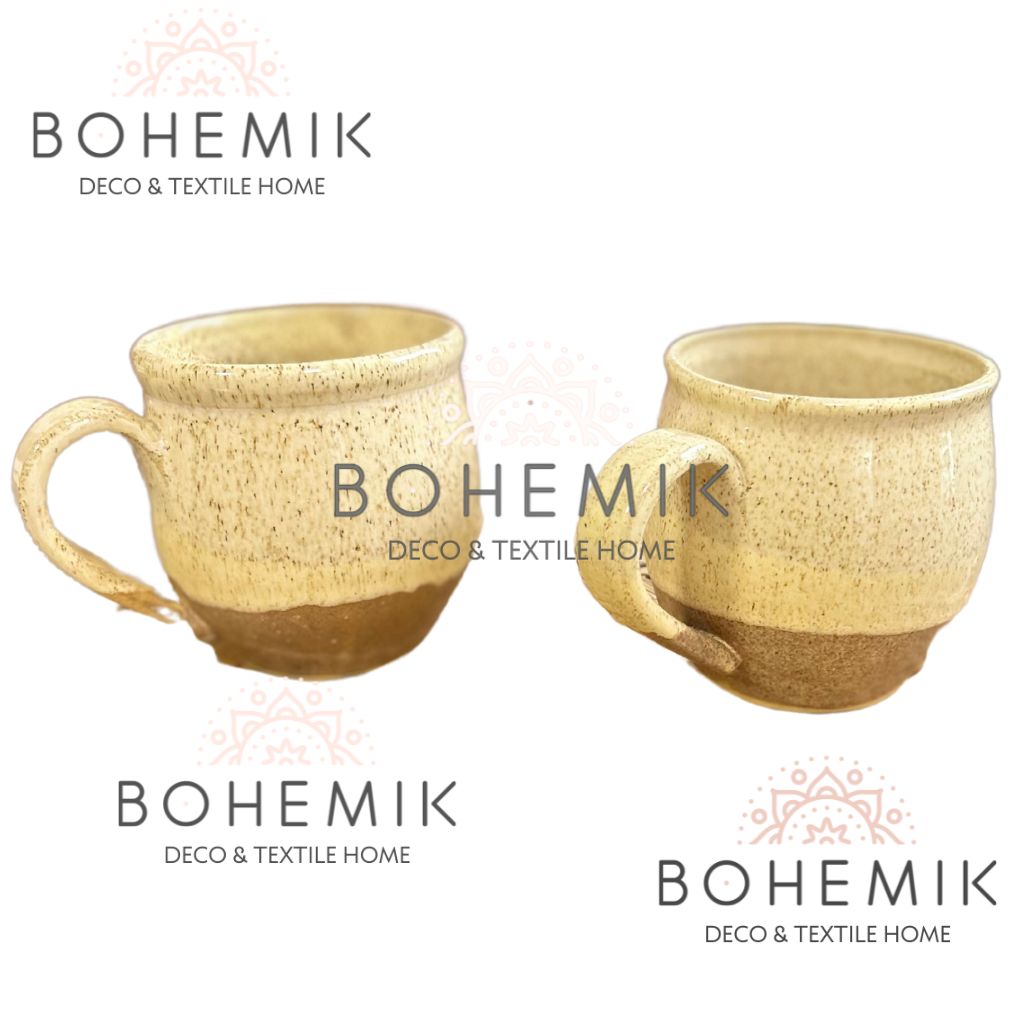 Set 2 Mug color Beige Tierra Ceramica Gres