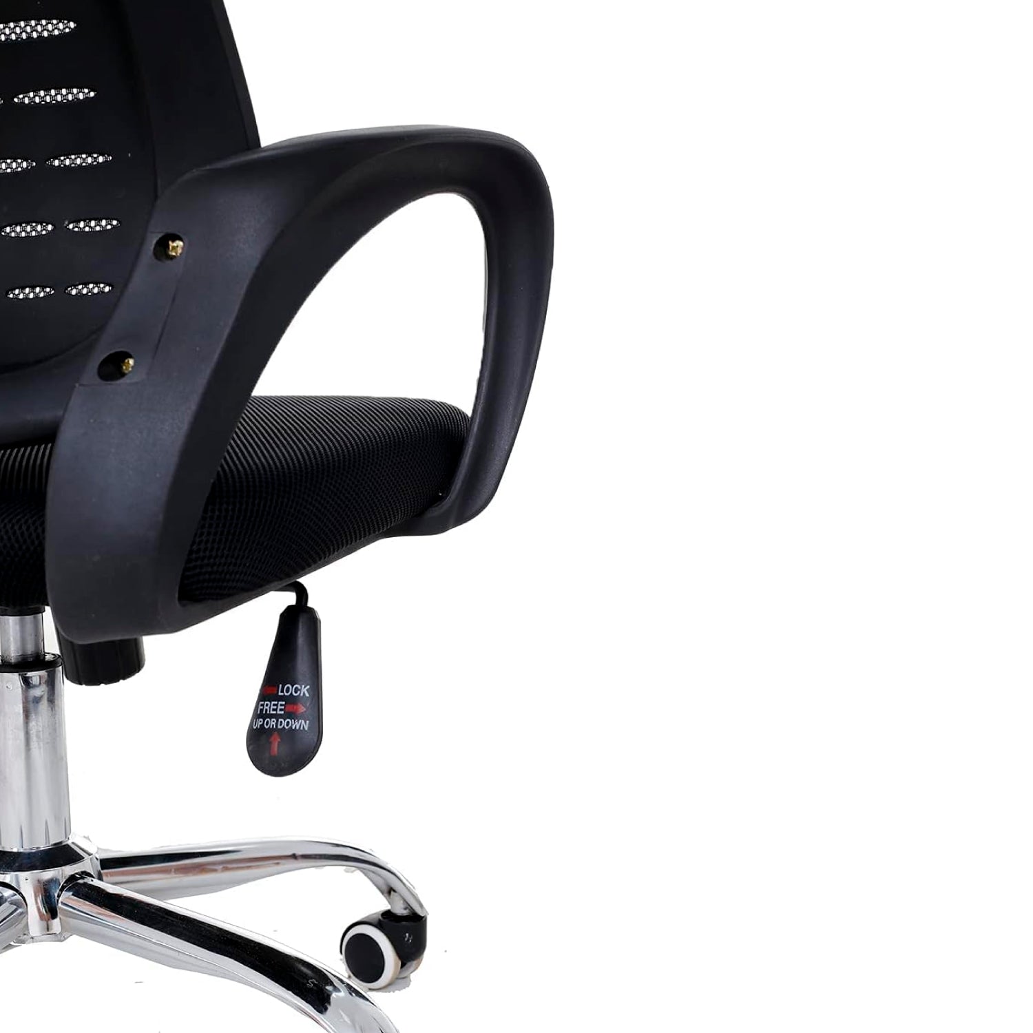 Silla oficina simply mesh negra con apoyabrazos y cabeza