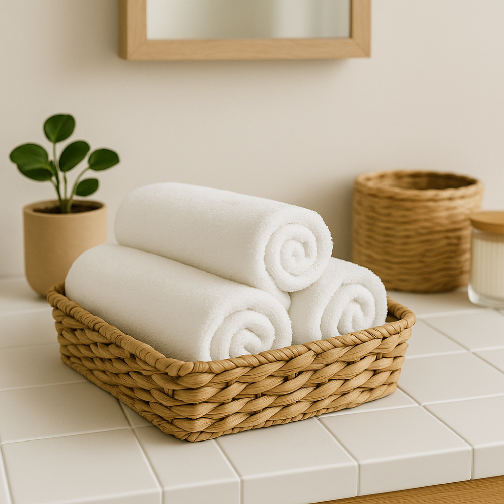 3 Toallas Royal Touch Blancas – Opciones de medidas. 100% Algodón 550 GSM