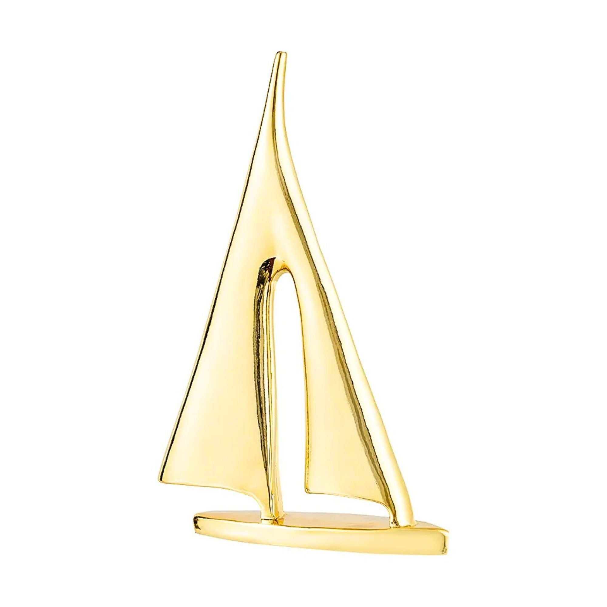 Velero Dorado Metálico 20,8 Cm Decoración