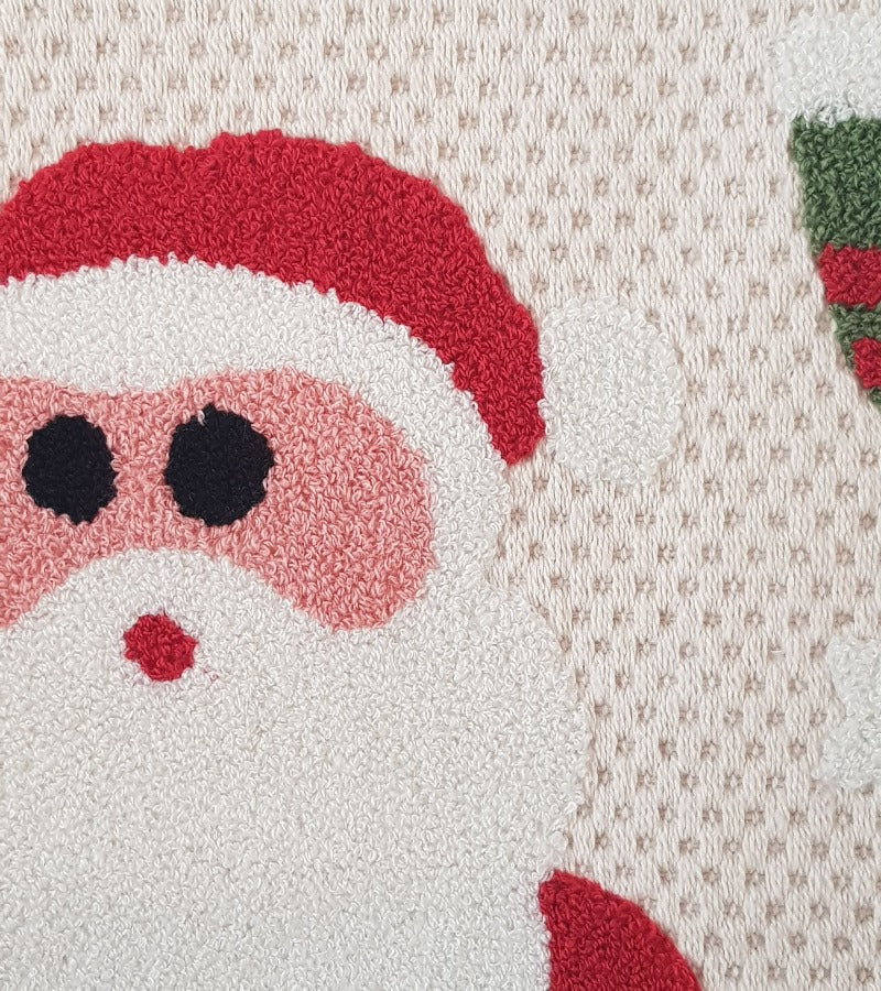 Tapiz Mural Boho Navideño Bordado de 60 cm x 40 cm