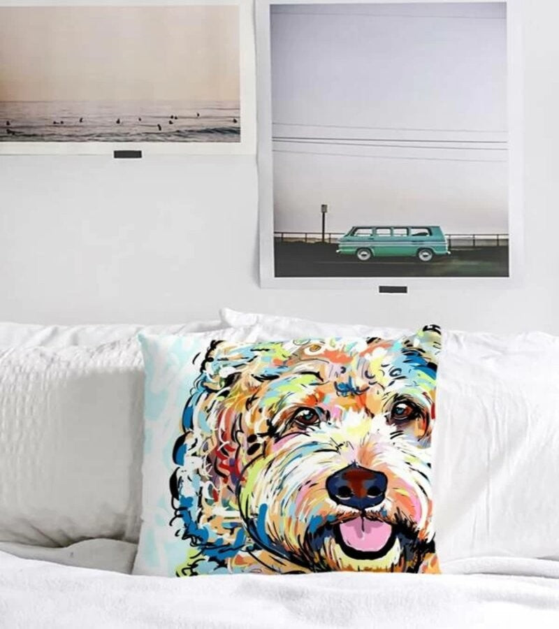 Cojín estampado perro