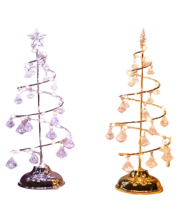 Árbol de Navidad Metálico con Luz Led 33 cm
