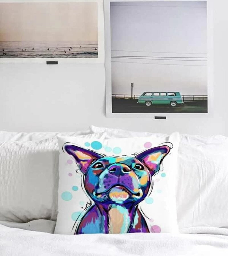 Cojín estampado perro