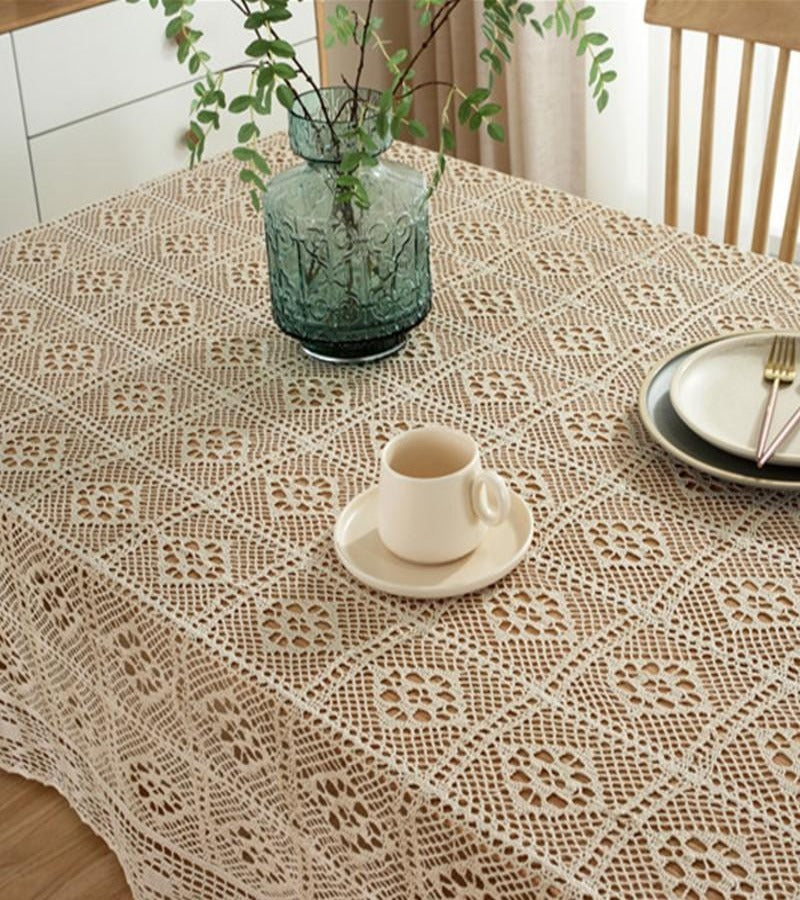 Mantel rectangular crochet