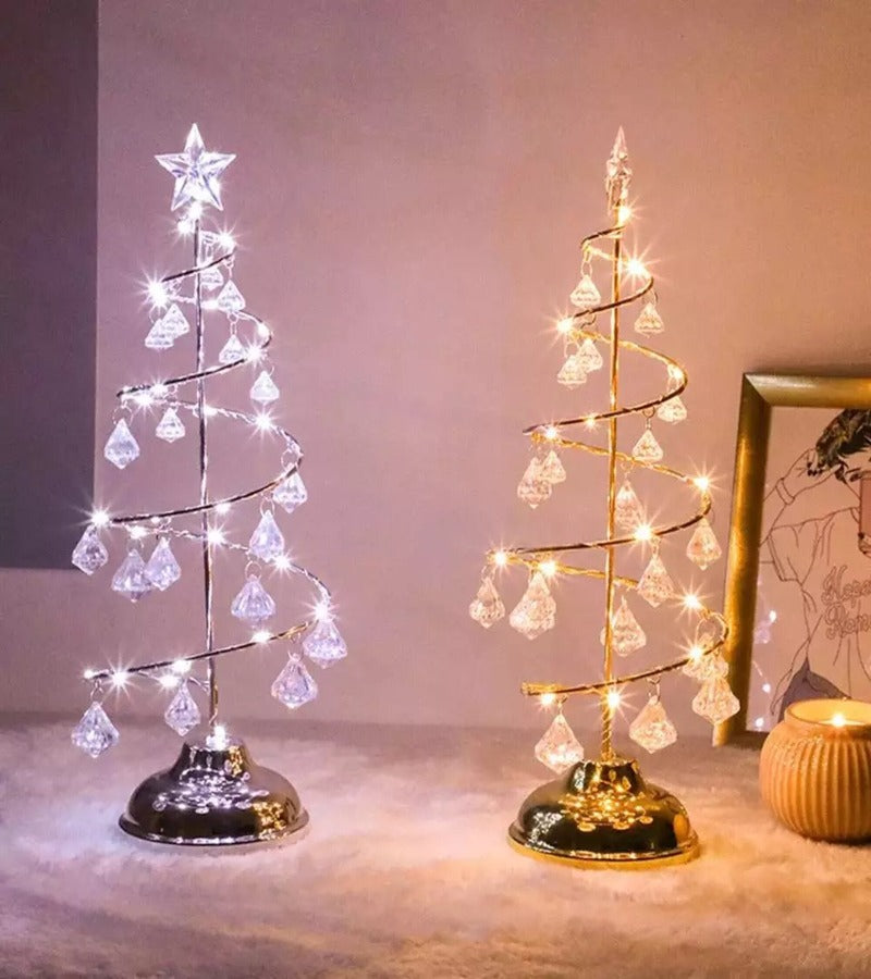 Árbol de Navidad Metálico con Luz Led 33 cm
