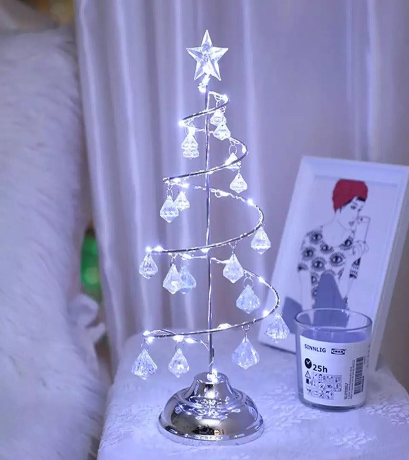 Árbol de Navidad Metálico con Luz Led 33 cm
