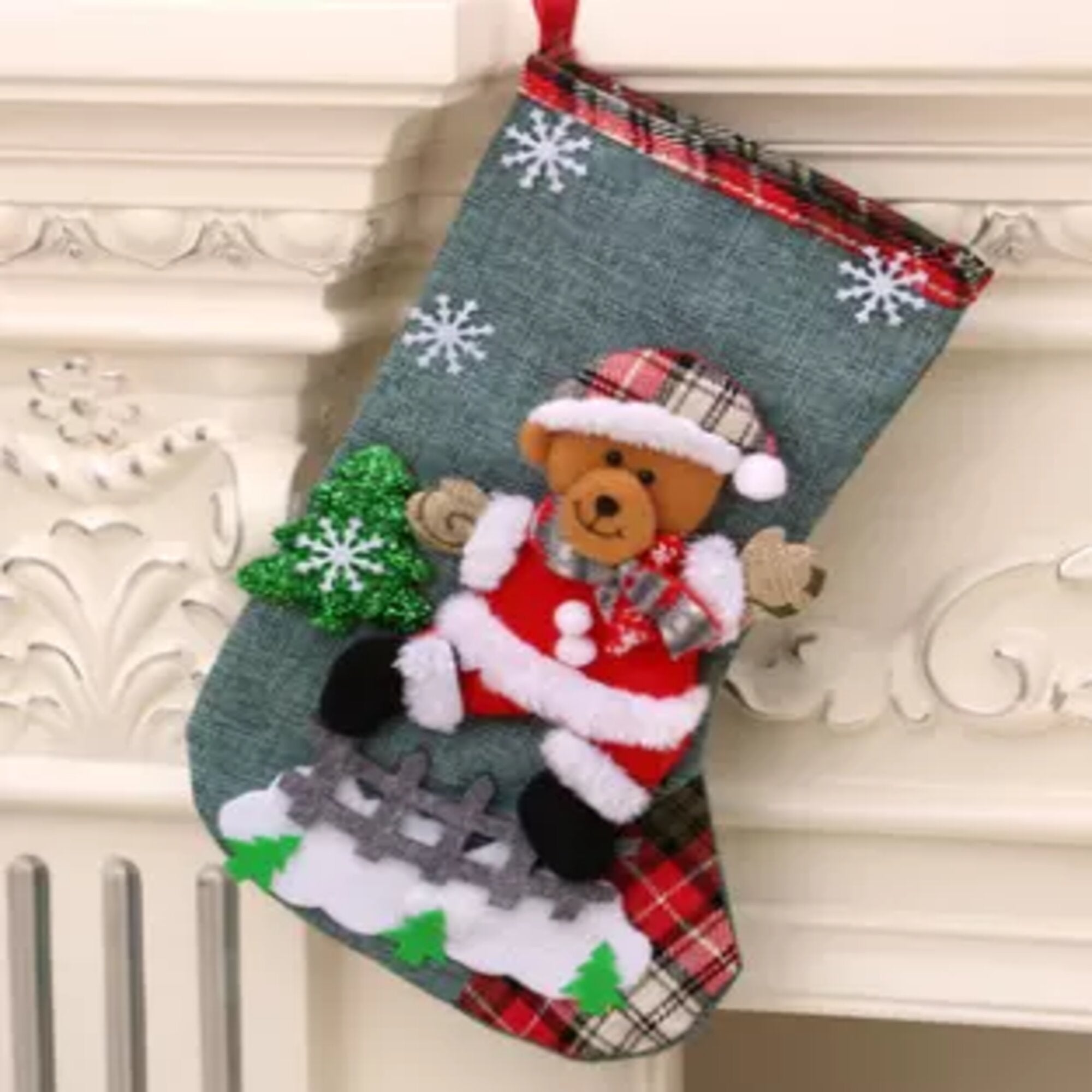 Pack 4 Botas de Navidad Aplicación Navideños
