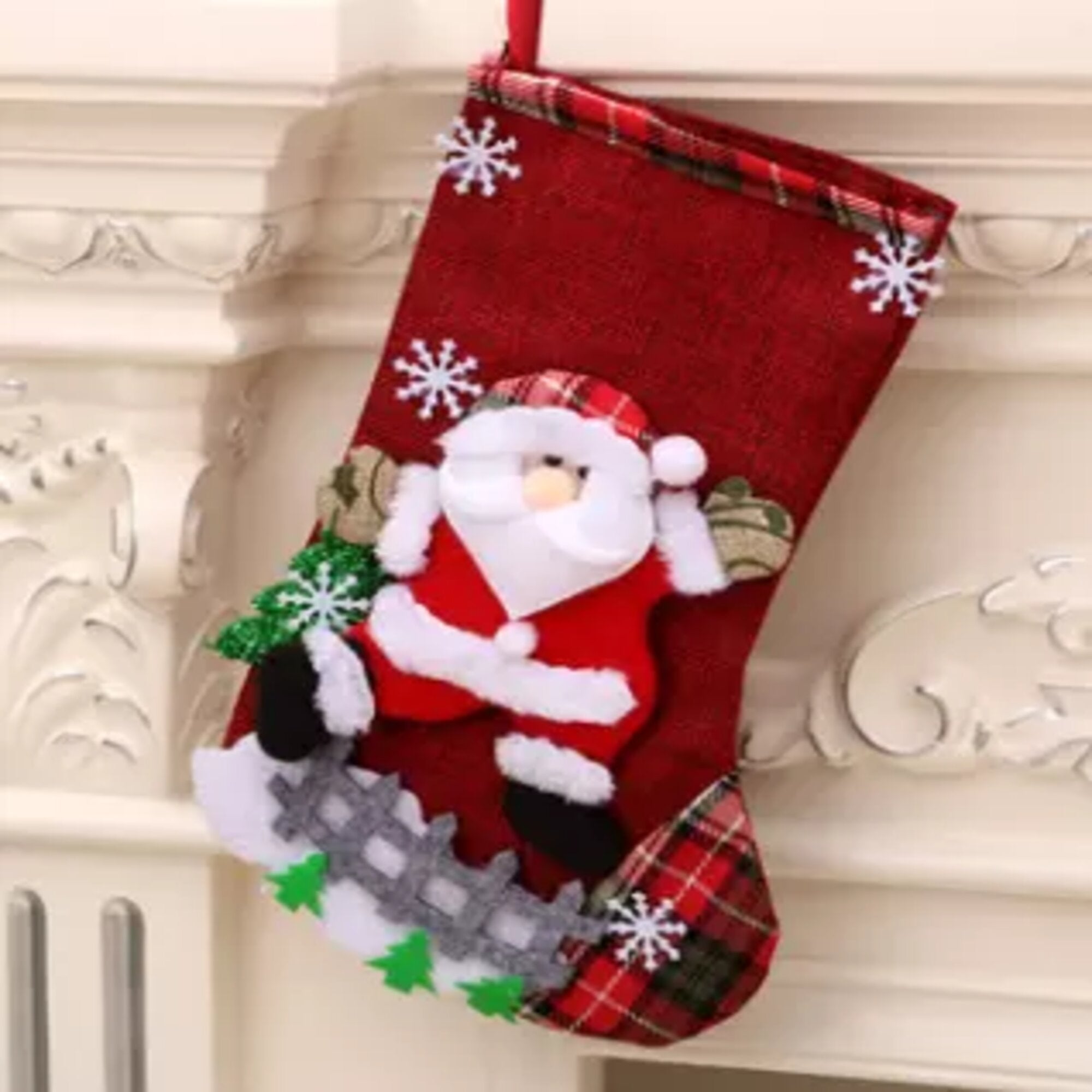 Pack 4 Botas de Navidad Aplicación Navideños