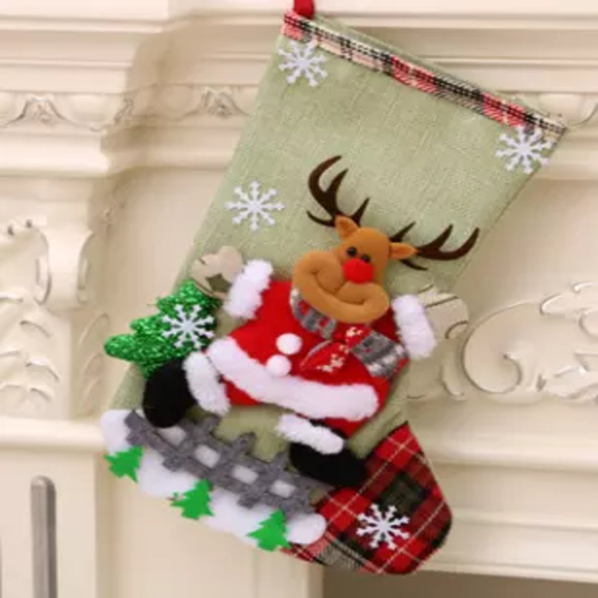 Pack 4 Botas de Navidad Aplicación Navideños