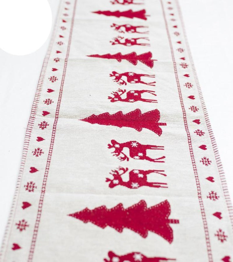 Camino de Mesa Bordado Navideño 180 cm x 35 cm