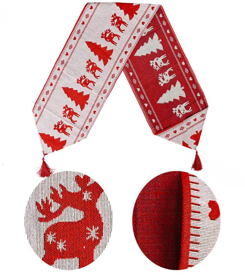 Camino de Mesa Bordado Navideño 180 cm x 35 cm