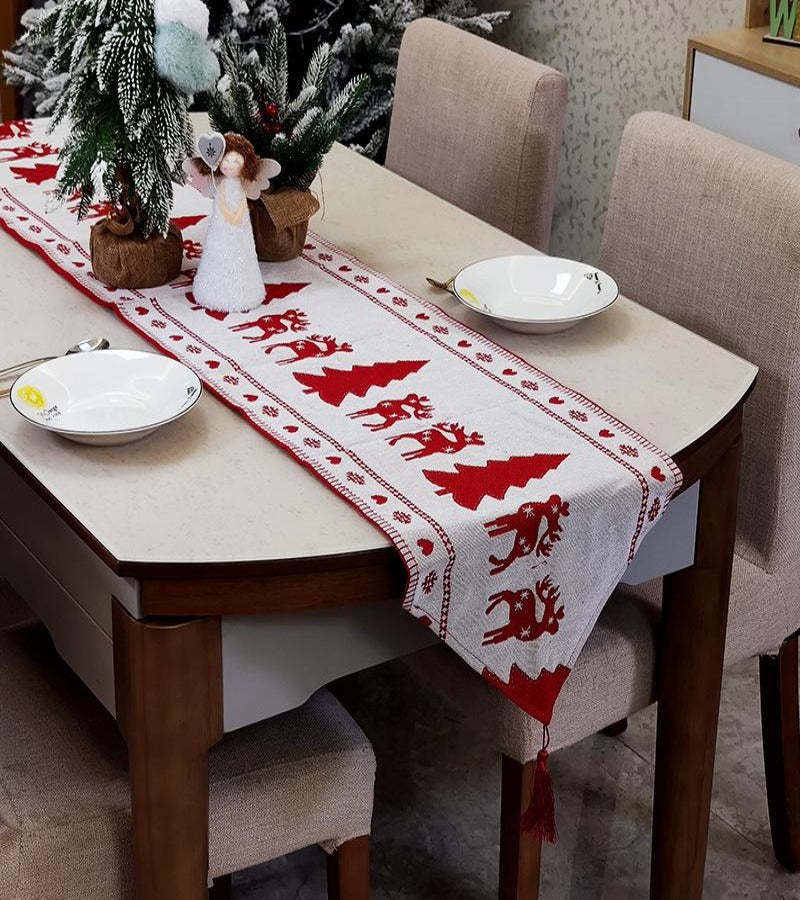 Camino de Mesa Bordado Navideño 180 cm x 35 cm