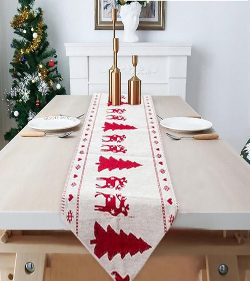 Camino de Mesa Bordado Navideño 180 cm x 35 cm