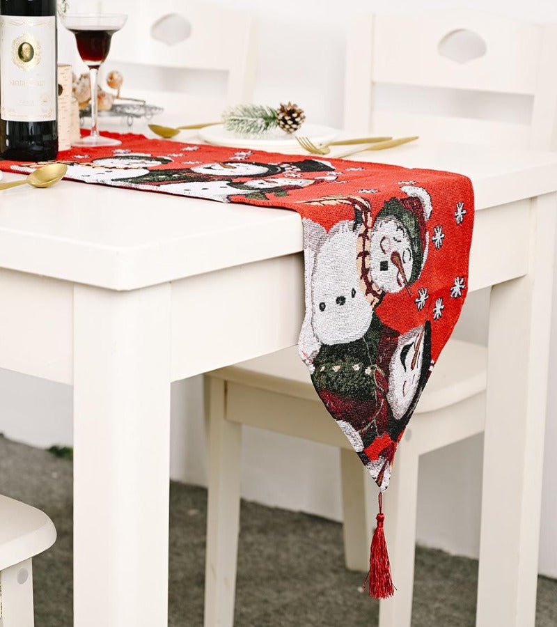 Camino de Mesa Bordado Navideño 180 cm x 35 cm