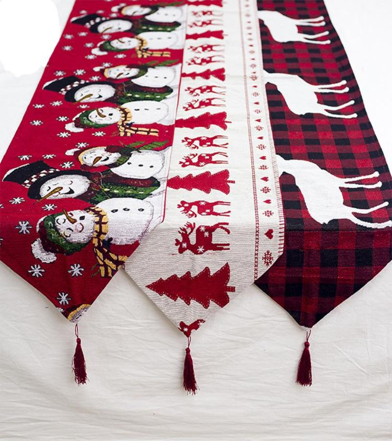 Camino de Mesa Bordado Navideño 180 cm x 35 cm