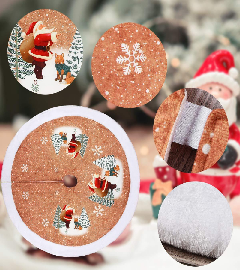 Faldón Navideño con Viejo Pascuero, Árbol y Zorro
